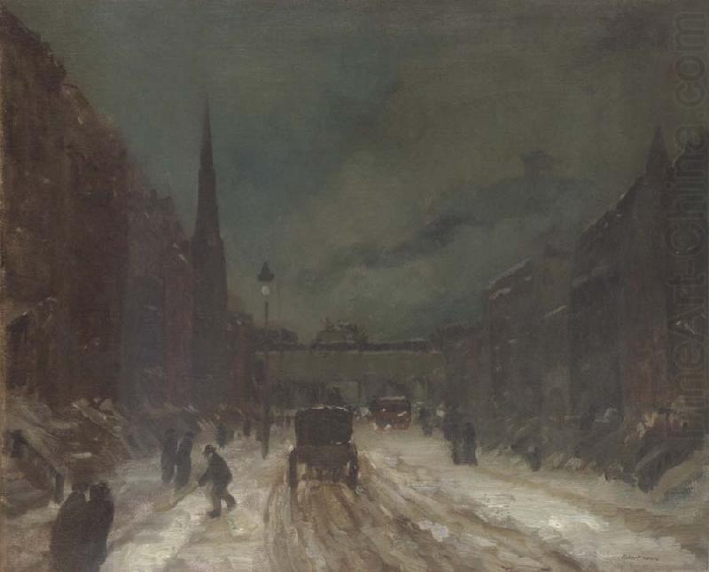 Robert Henri Street Scene with Snow china oil painting image